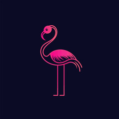 Logo illustration Flaminggo gradient colorful