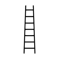 Wooden ladder silhouette vector illustration design on white background.