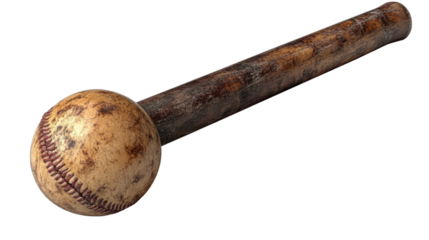 old bat isolated on white background