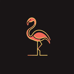 Logo illustration Flaminggo gradient colorful