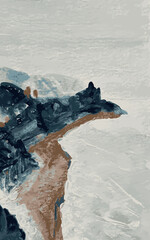 Acrylic Mountain Landscape Background