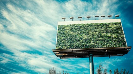 Green Billboard Eco Friendly Advertising Nature Sky Outdoor