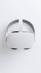 Sleek White Virtual Reality Headset: Immersive Technology for the Future