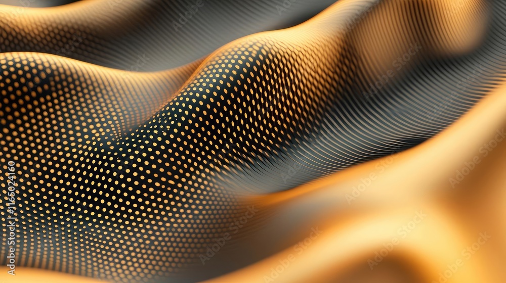 Aufkleber Noise abstract background idea. Abstract vibrant background with dynamic waves and dotted patterns in warm colors.