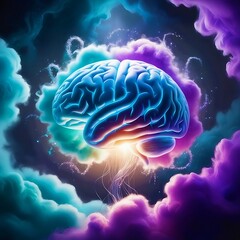 Obraz premium A Majestic Human Brain On The Dream Escape.