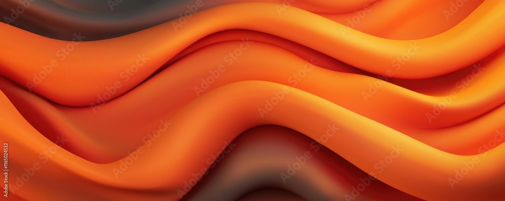 Poster noise abstract background idea. colorful abstract fabric waves in orange and black, creating a vibra