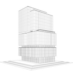 3D illustration of Building in concept