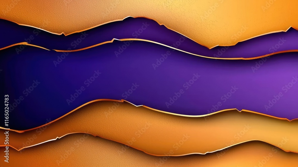 Poster Torn abstract background concept. Abstract colorful waves blend together, creating a vibrant and dynamic background.
