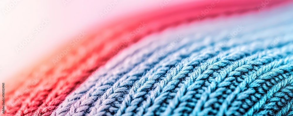 Poster Noise abstract background idea. Close-up of colorful knitted fabric showcasing intricate patterns and textures.
