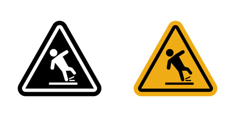 Wet Floor sign vectors in flat style