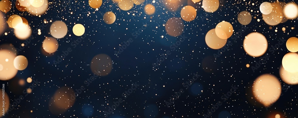 Fototapete Starry abstract background idea. Beautiful bokeh lights create a magical background for various designs and projects.