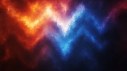 Abstract fiery and icy cosmic nebula swirls