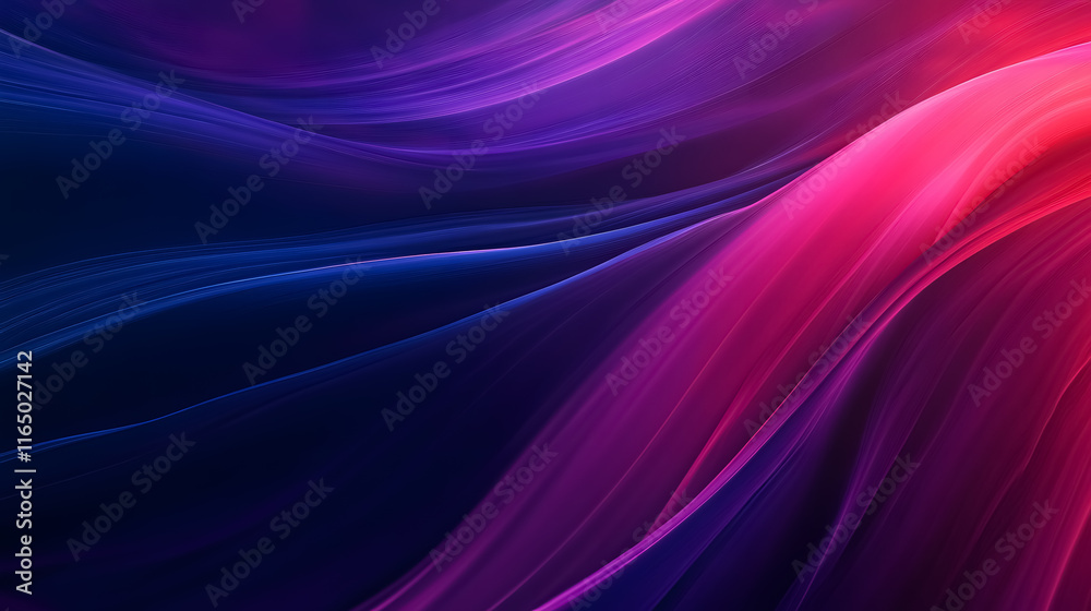 Wall mural an abstract gradient background with ultraviolet glow on a dark canvas, serving as an empty wallpape