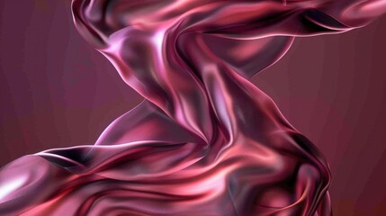 Abstract flowing fabric in shades of red, creating a dynamic visual texture.