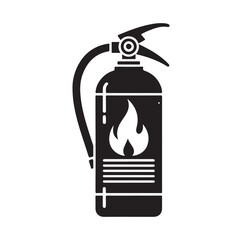 Fire Extinguisher silhouette vector illustration