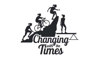 advertising, Vector Silhouettes and Vector Clip Art Logo Icon Depicting Leadership, Marketing, and Growth Strategies