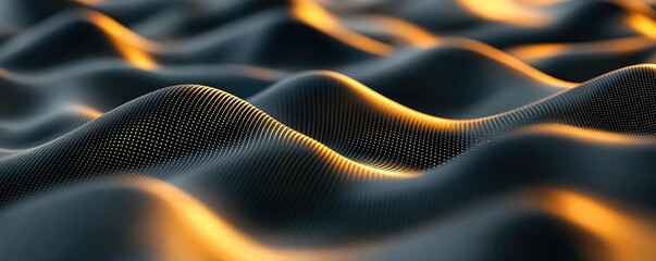 Naklejka premium Noise abstract background idea. Abstract wavy texture with warm light creating a serene and dynamic visual effect.