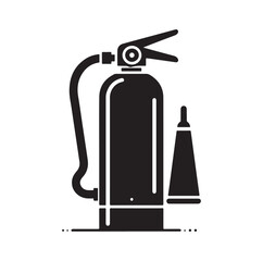 Fire Extinguisher silhouette vector illustration