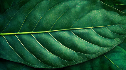 Abstract green leaf texture representing nature�a tropical leaf design
