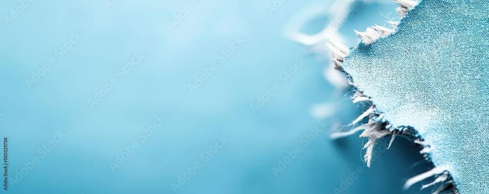 Poster torn abstract background concept. close-up of intricate textures revealing a stunning blue backgroun
