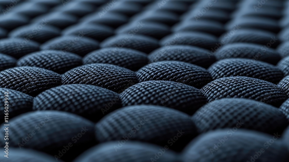 Poster Noise abstract background idea. Close-up of textured blue fabric with raised patterns for design and background use.