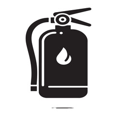 Fire Extinguisher silhouette vector illustration