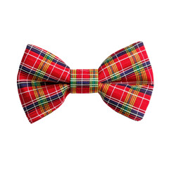 Classic Red Plaid Bow Tie for Formal Occasions