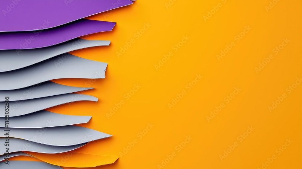 Aufkleber Torn abstract background concept. Colorful layers of paper create an abstract design with vibrant shades and textures.