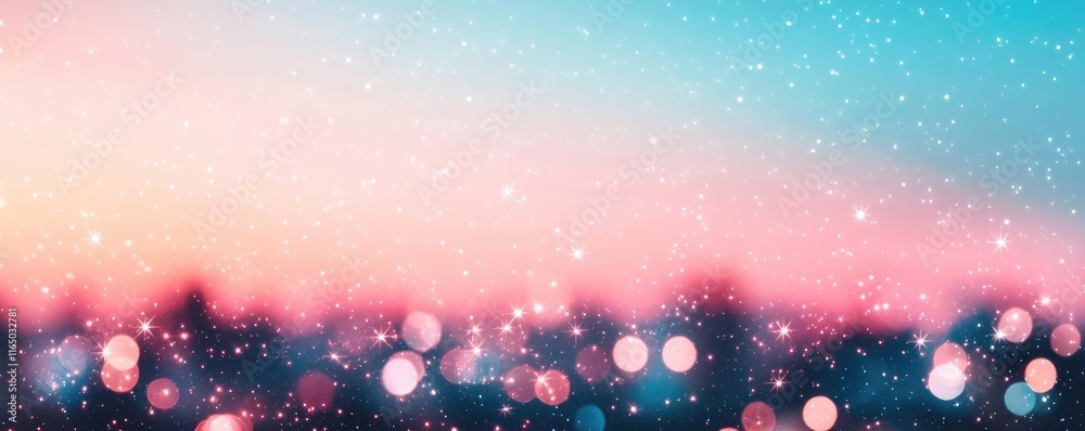 Aufkleber starry abstract background idea. beautiful bokeh with pastel colors creating a dreamy and serene atm