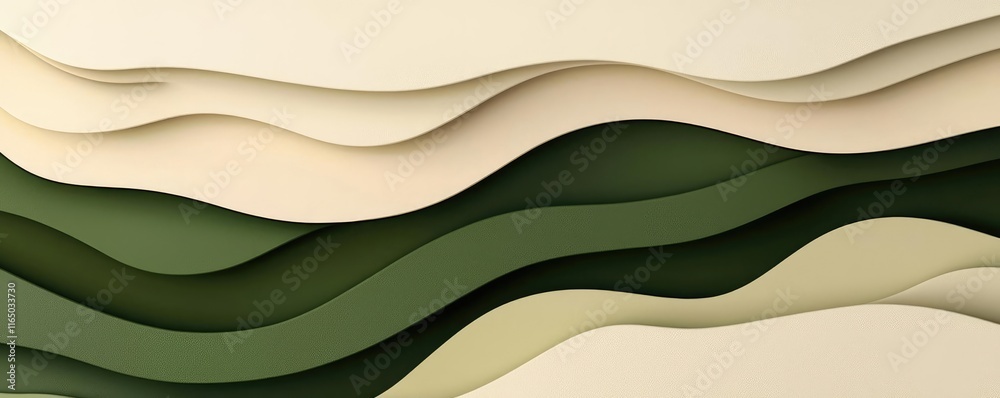 Poster Noise abstract background idea. Abstract wavy layers in natural colors create a serene and modern design.