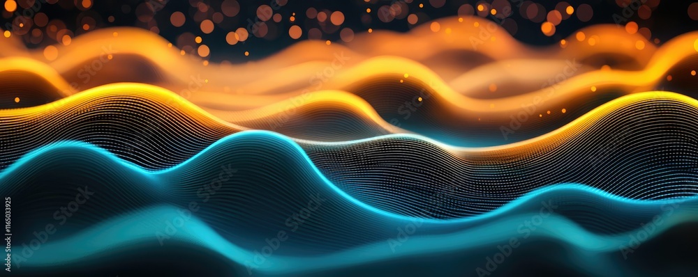 Poster Noise abstract background idea. Abstract waves of color flowing seamlessly with a dynamic interplay of light and shadow.