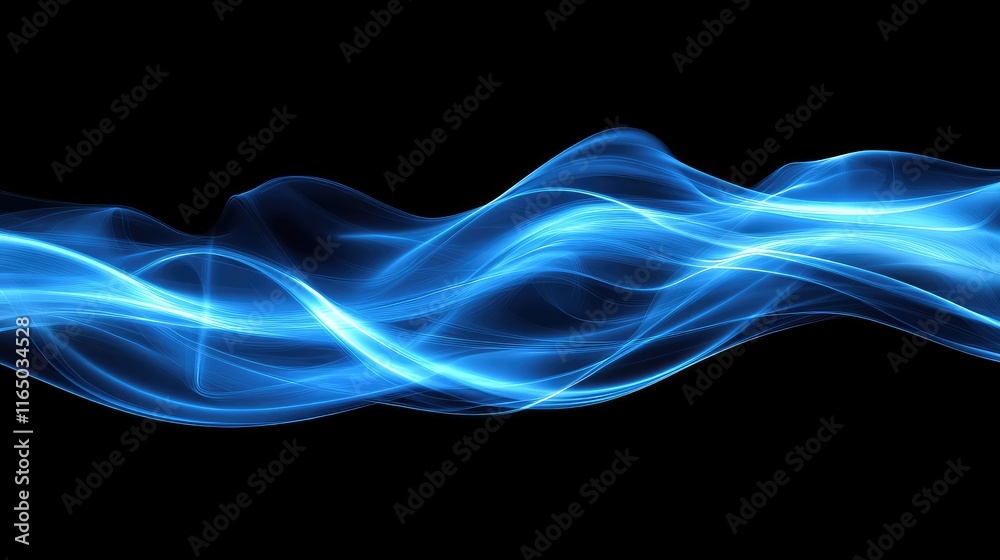 Poster a smooth gradient background from deep blue to light azure with glowing effects, offering a dynamic 