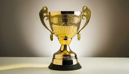 A gold trophy brings elegance to any occasion.  