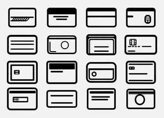 "Sleek Credit Card Icon Design for Payment and Financial Applications"
