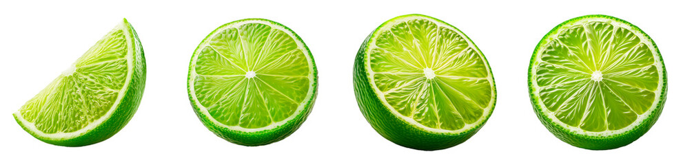 A-ripe-slice-of-green-lime-citrus-fruit-with-a-clipped-path-is-isolated-on-a-white-background