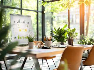 Strategic Planning Meeting with Team Analyzing Investment Ideas in Modern Workspace  
