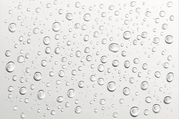 Water Droplets in Different Sizes on Gray Surface