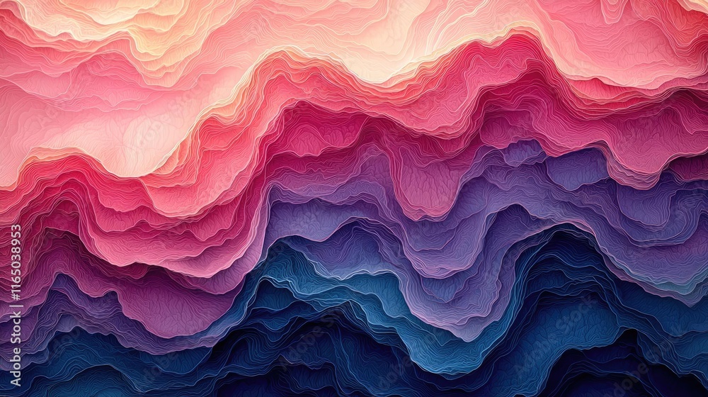 Poster noise abstract background idea. a stunning abstract design featuring layered waves of vibrant pink a