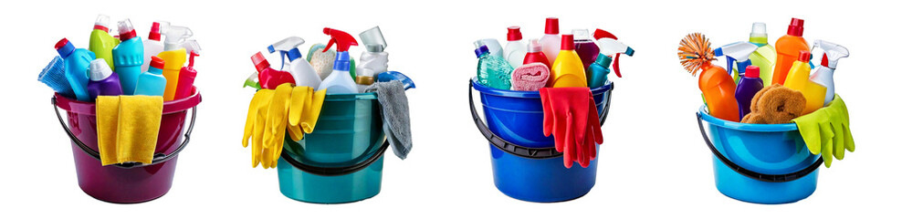 Bucket-with-collection-of-cleaning
