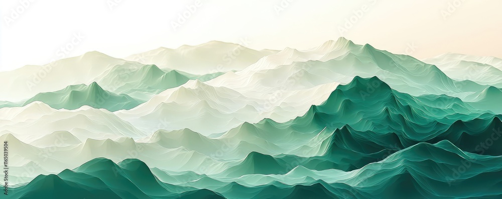 Poster torn abstract background concept. abstract waves in soothing shades of teal and white, creating a se