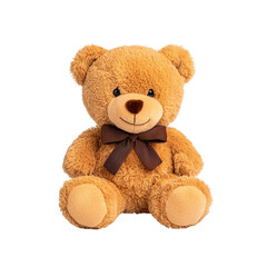 Obraz premium Cute Plush Teddy Bear Sitting Upright