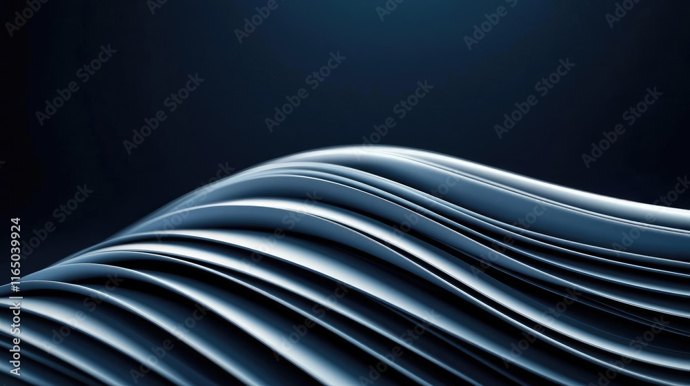 Poster Noise abstract background idea. Abstract wavy patterns create a mesmerizing visual effect with smooth lines and shadows.