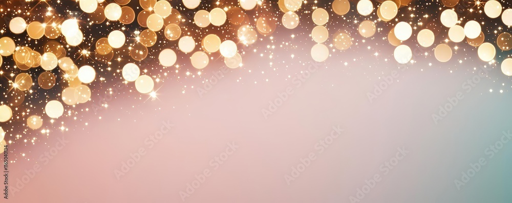 Poster Starry abstract background idea. Abstract background with dazzling bokeh lights and soft gradients of color.