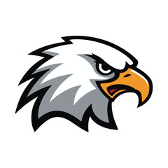 Bold and aggressive, vector eagle head design is perfect for branding, logos, and sports mascots.