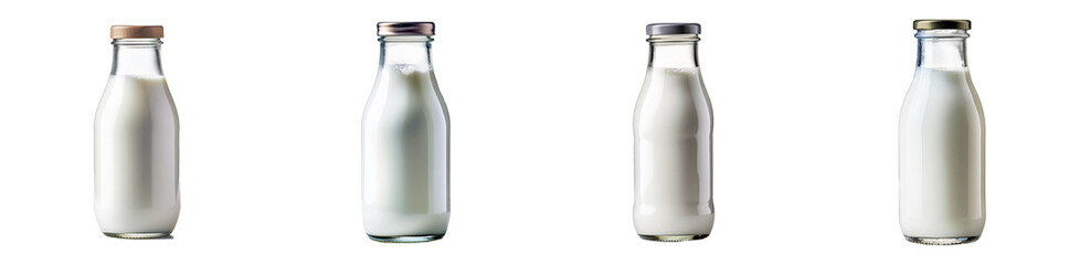 Isolated-white-background-cutout-of-bottle-of-milk