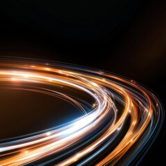 Dynamic light trails in urban environment abstract art nighttime modern technology concept