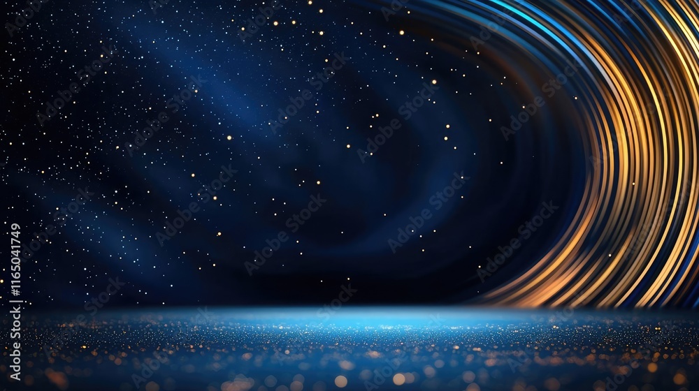 Poster starry abstract background idea. a vibrant abstract background with swirling colors and sparkling st