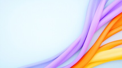Fototapeta premium Colorful flowing lines on a soft background for design purposes.