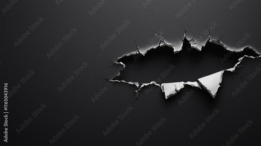Aufkleber Torn abstract background concept. A close-up of a torn paper effect revealing textured background.