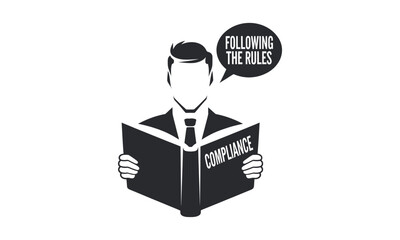 Accountability Business Vector Silhouettes and Vector Clip Art Logo Icon Depicting Business Strategy, Finance, and Marketing Innovation